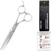 DEEDS Haircutting Scissors for Home Thinning Shears Approximately Thinning by a Japanese Scissors Manufacturer Use, AJ-02 (6.0 Inches, 20% Rate)