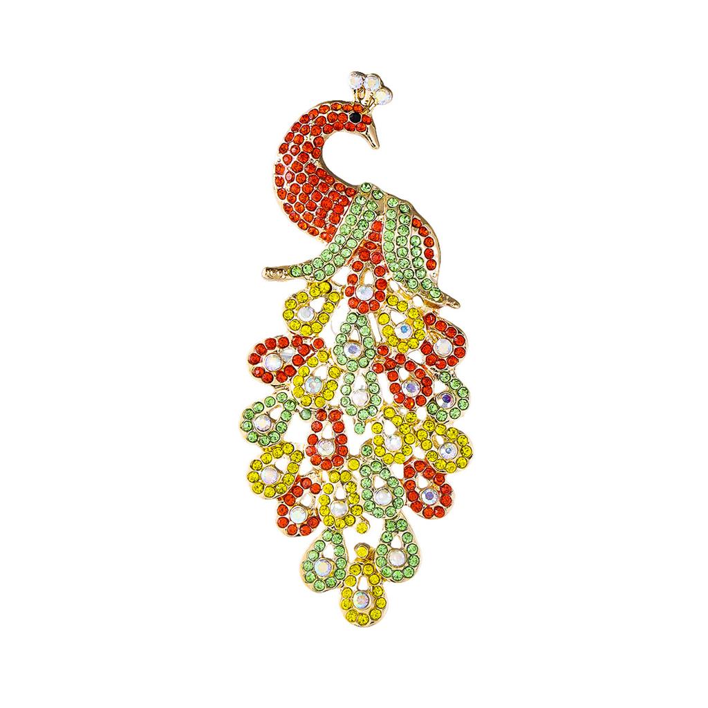 New Exquisite Fashion Peacock Brooch Temperament Elegant Women's High-end Dress Blazer Accessories Pin Corsage