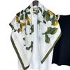 Classic White Rose Elegant Simple White Sunscreen Silk Mulberry Silk Silk Scarf Versatile Scarf Shawl Scarf Dual Purpose