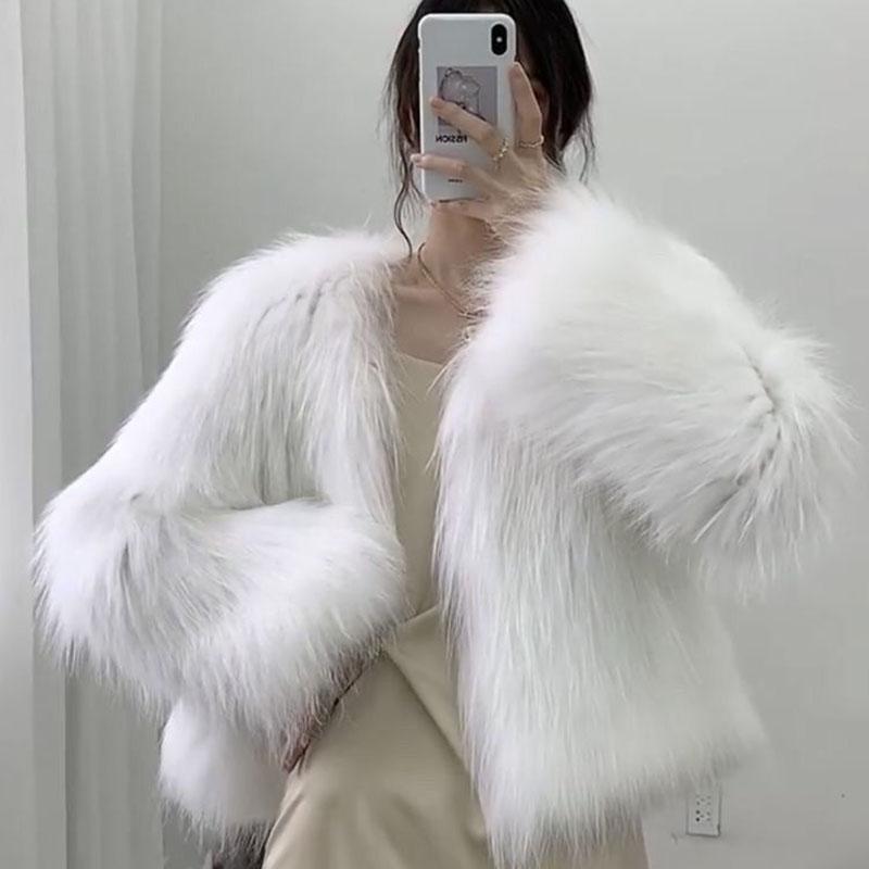 Зимнее плюшевое пальто из искусственного меха, женские свободные короткие меховые куртки, женская уличная одежда, повседневная женская куртка, пальто 2024, осень-зима