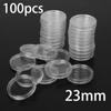 Coin Capsule Protection Supplies 100pcs Containers 23mm Plastic Holders