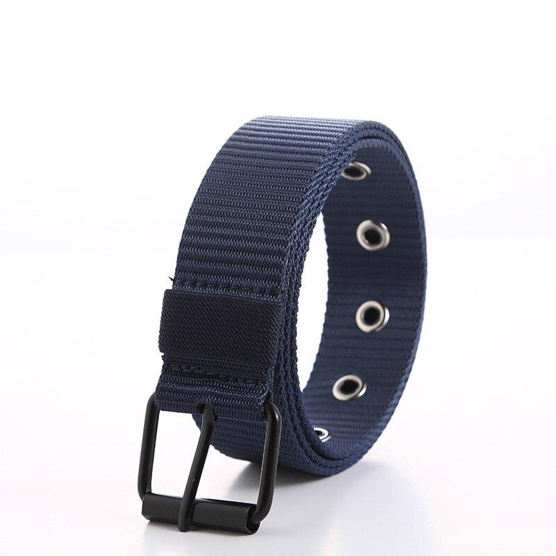 Мужские повседневные ремни, сплошной цвет, простой пояс, металлический ремень с отверстием, черная металлическая пряжка, мужские аксессуары для одежды