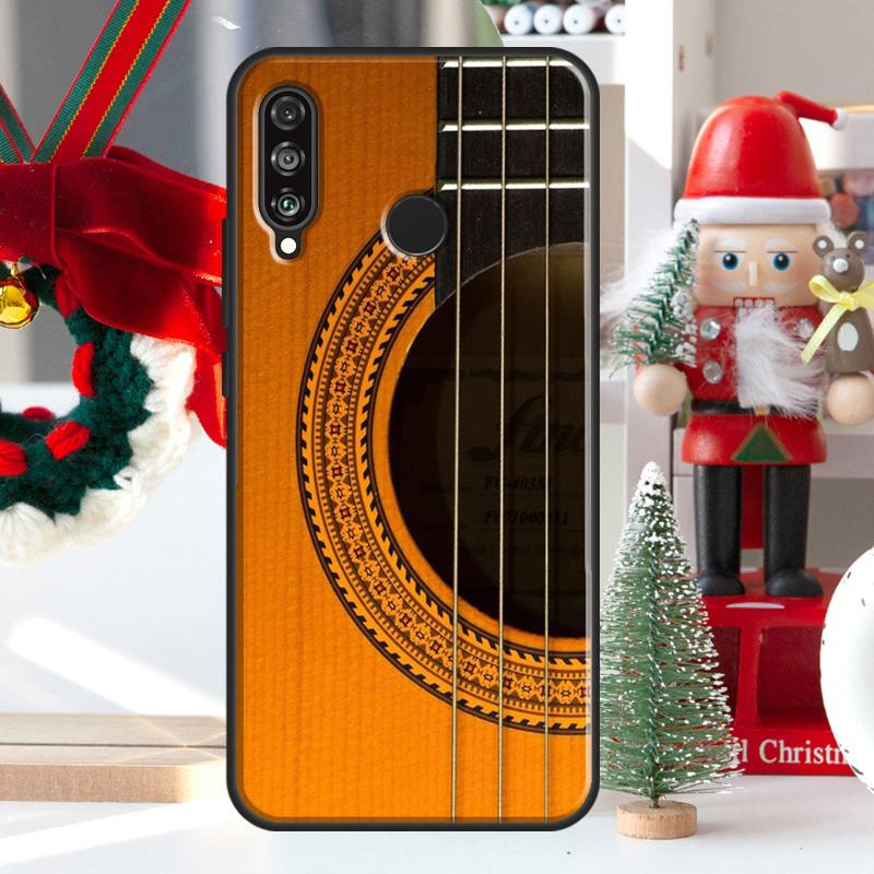 Classic Wood Guitar For Huawei Nova 5T 9 10 SE 7i 8i 11i 12i Y73 Y72 Y61 Y91 Y60 Y70 Y90 P20 P40 P30 Lite Case
