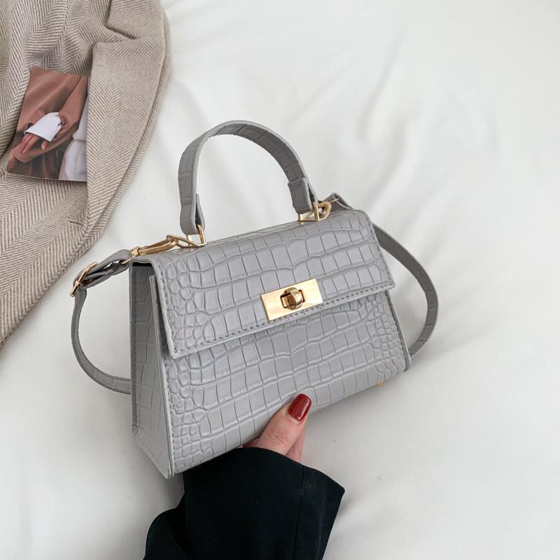 Trendy Street Style Pu Shoulder Bag For Women In Grey Pink Brown And Ivory