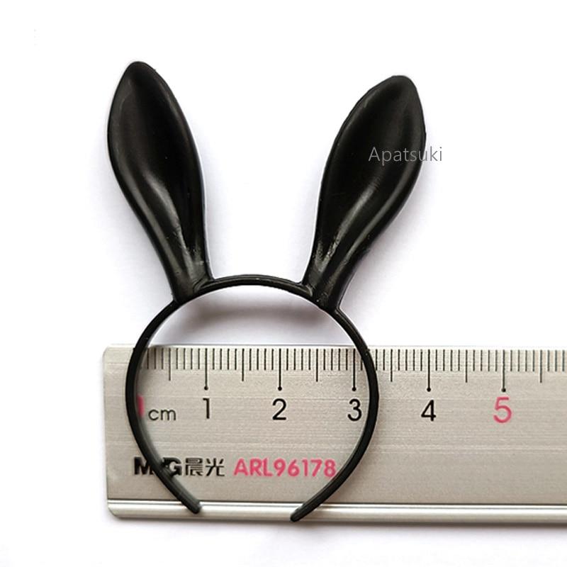 4 шт./лот, черная красивая повязка на голову с ушками, тиара для куклы Барби, аксессуары, пластиковые головные уборы, аксессуары для волос для куклы 1/6 «сделай сам»