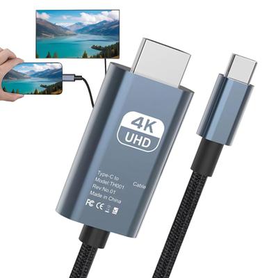 Адаптер USB C на HDTV Кабель USB C на HDTV для передачи видео 4K60Hz Видеокабель для ноутбука, монитора, телевизора Поддержка презентаций в конференц-зале