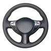 Soft Black Genuine Leather Suede Car Steering Wheel Cover For Infiniti FX FX35 FX37 FX50 QX70 Nissan Juke Maxima 370Z Sentra SV
