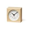 Analog Alarm Clock, Natural Wood Grain, Tsumiki Alarm JH17-04 NT Lemnos