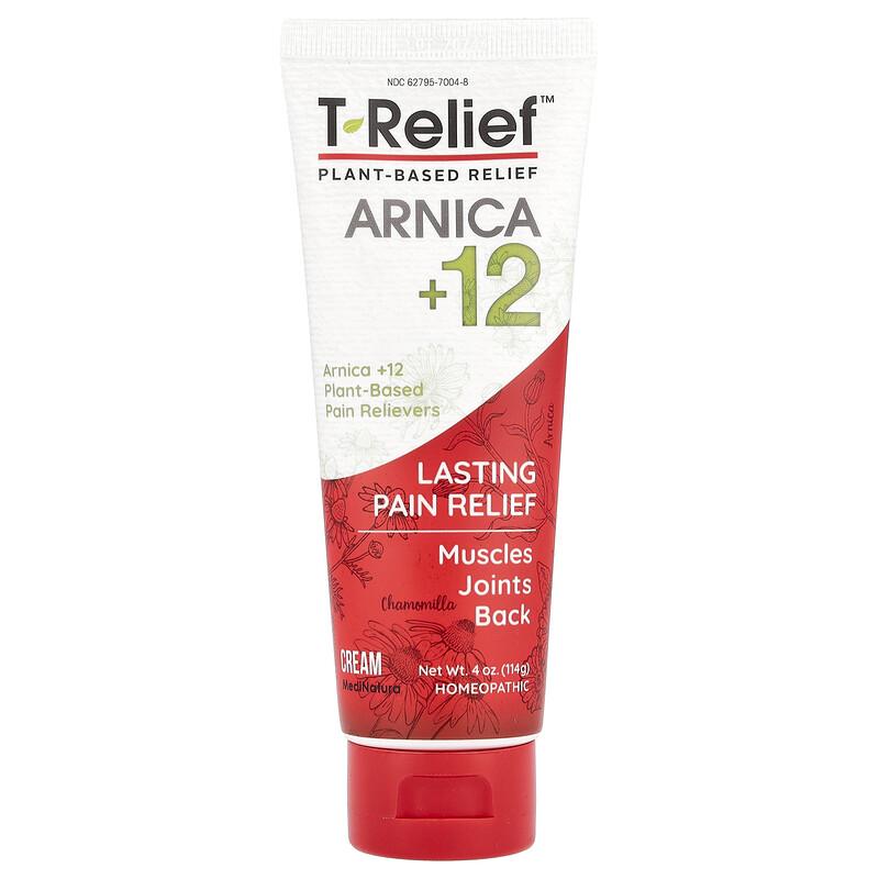 T-Relief™, Arnica +12, Plant-Based Relief Cream, 4 oz (114 g)