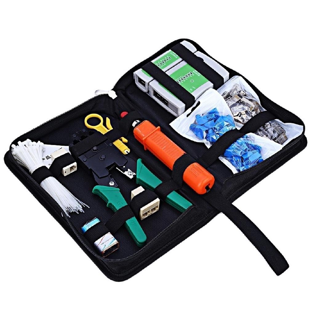 Набор для сети Ethernet LAN Cat5e Cat6 Тестер кабеля RJ45 Набор инструментов для обжима 3 в 1