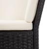 8 Piece Garden Lounge Set with Cushions Poly Rattan Black