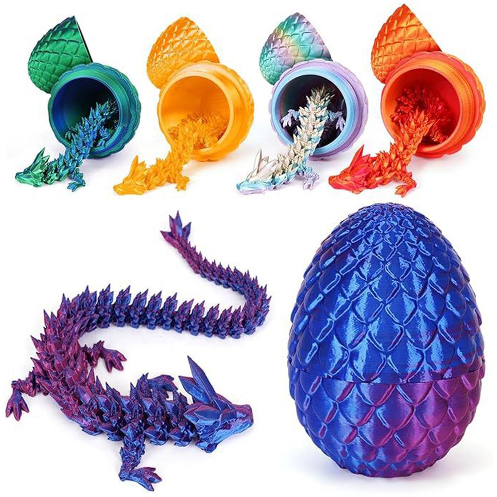 Fish Tank 3D Printed Articulated Dragon Crystal Dragon Crystal Dragon Fidget Toys For Home Decor