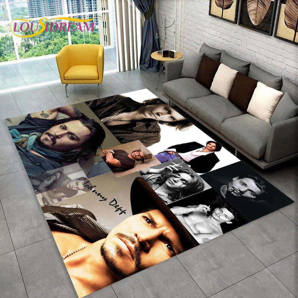 3D-печать Серия Джонни Деппа Ковер, Ковер для Дома Гостиной Спальни Дивана Прихожей Кухни, Нескользящий Коврик для Пола HD