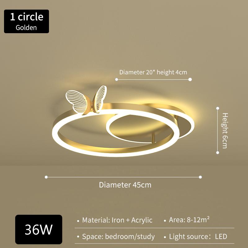 Modern Simple Luxury Butterfly LED Ceiling Lamp Super Bright Household Light for Living Room Fashion Luxurious Atmosphere