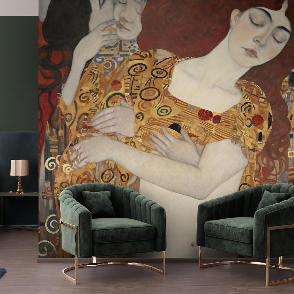 Wallpaper Women's Kiss Abstraction - G. Klimt