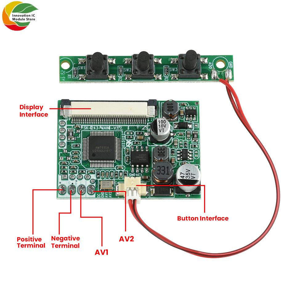 4.3/5-inch LCD Monitor Driver Board Module Kit Monitor Motherboard for Car Audio-visual Digital Photo Frame Multifunction