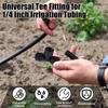 Комплект фитингов для поливных труб из 30 штук, 1/4-дюймовые защелкивающиеся штуцеры, комплект для капельного орошения для садового поливочного шланга Accesso2025