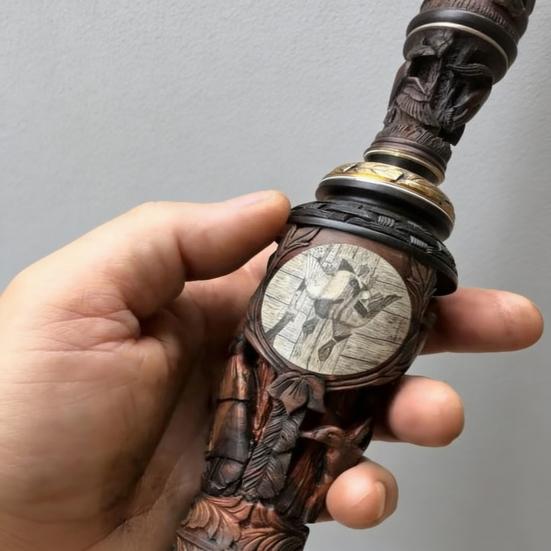 Ручная утиная свистулька для охоты, портативная, ручной работы, деревянная, реалистичный звук, для охоты на водоплавающих птиц, ворону, животное, привлекающая свистулька