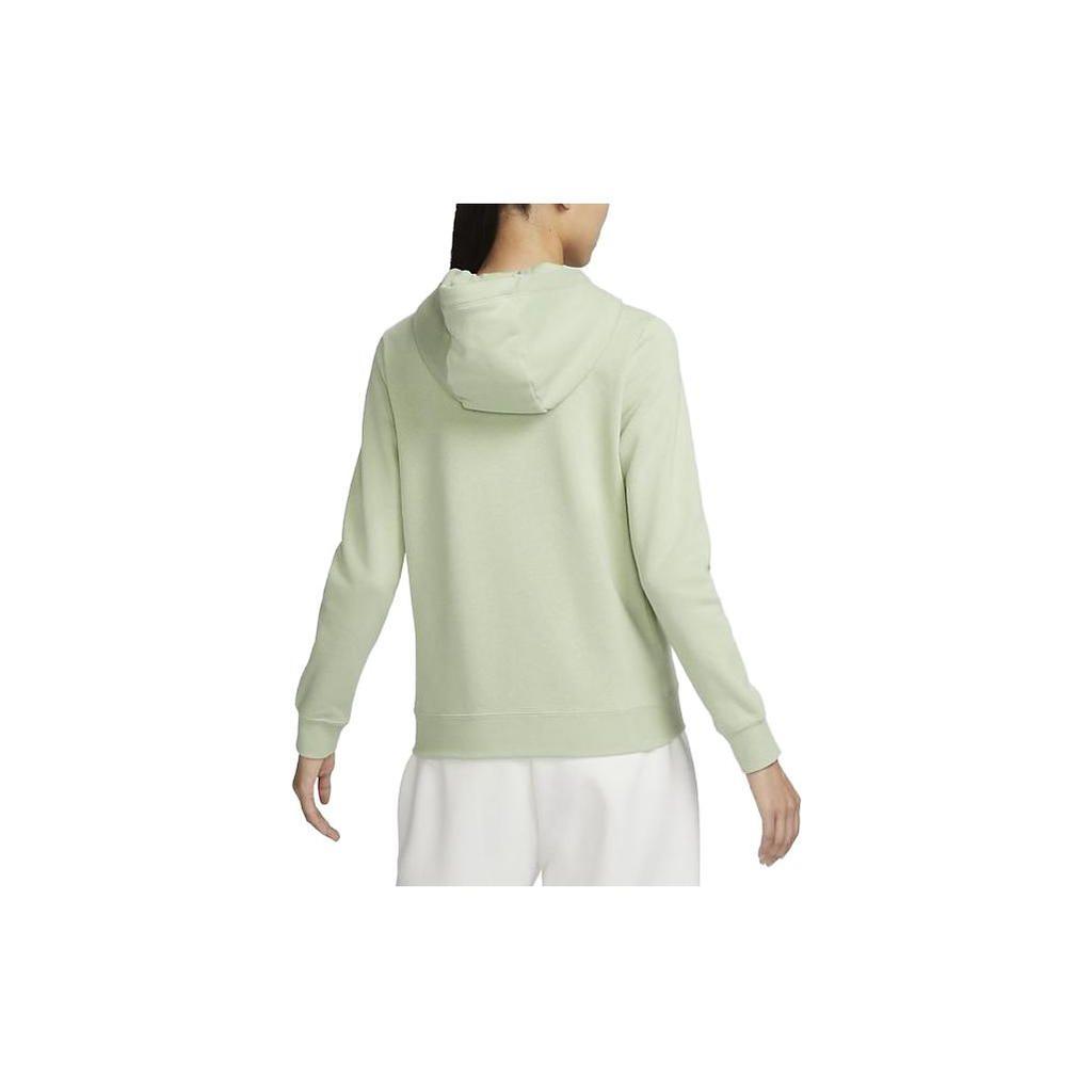 Nike Lettered Hooded Pullover Casual Sports Sweatshirt Women Sweatshirt Light-Green DQ5776-343