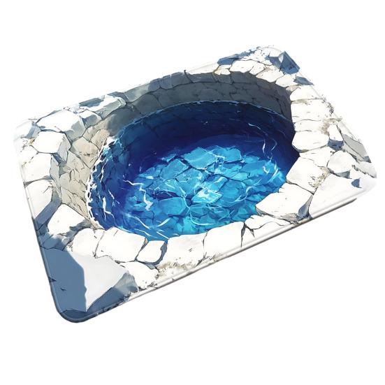 3D Визуальная Яма Ковер Оптическая Иллюзия Напольный Коврик Реалистичный Рисунок Ямы Придверный Коврик Тест И Игра