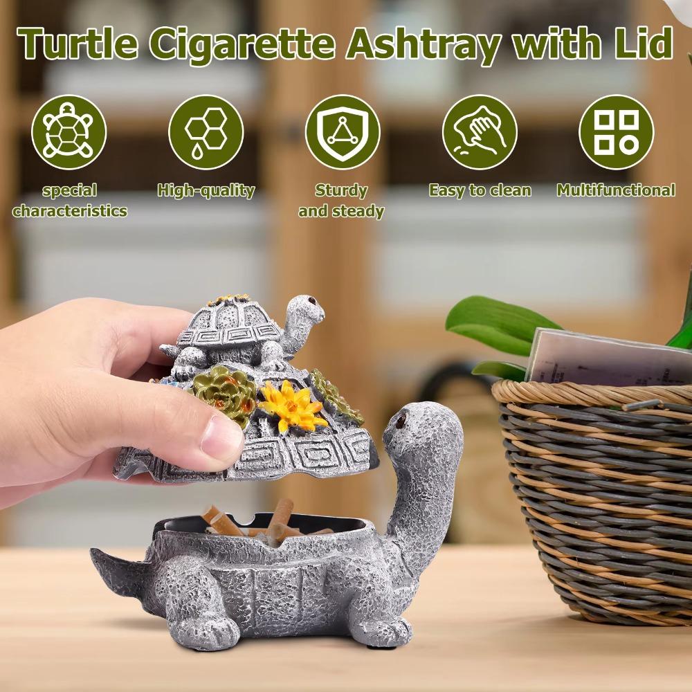 Heat Resistant Sea Turtle Ornament Washable Desktop Ash Container Father's Day Gifts