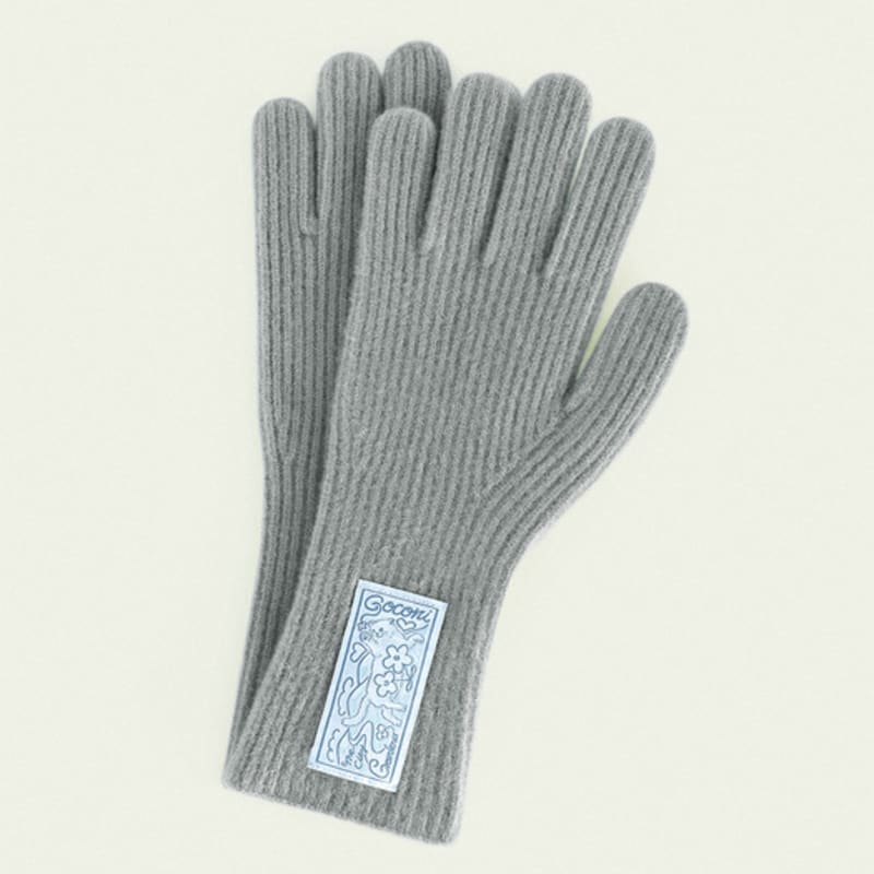 GOCORI KITTEN FINGER HOLE GLOVES - GRAY