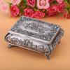 Vintage     Flower Carved Zinc Alloy Jewelry Box Case Jewelry Decorative Box for Women Jewelry Storage Home Decor