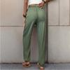Женские повседневные брюки однотонные с эластичным поясом и завязками на шнурке, брюки с карманами