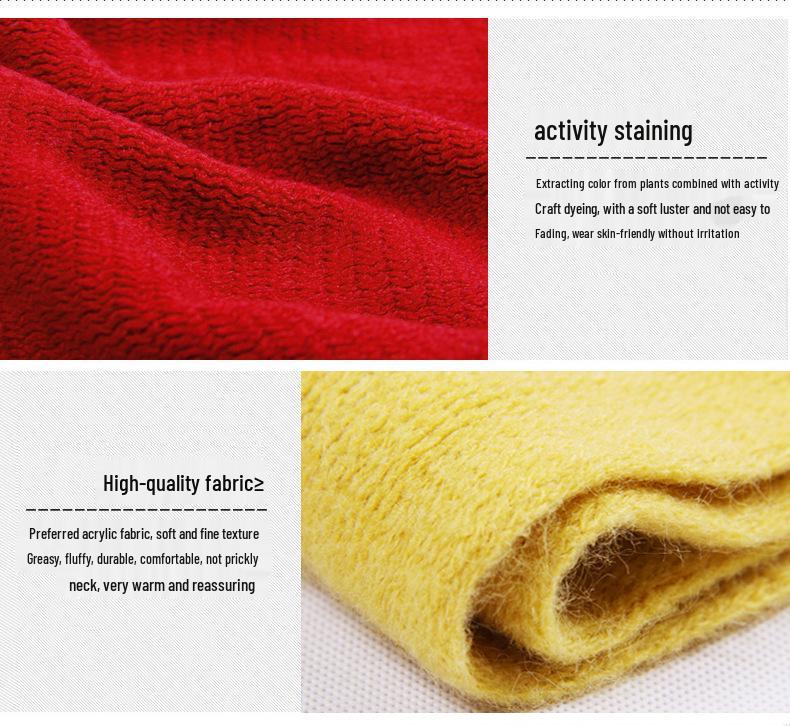 New Women's Korean Style Solid Color Knit Scarf Shawl for Autumn Winter