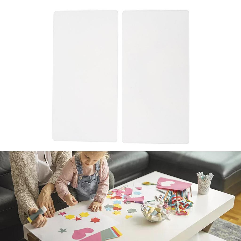2PCS Embossing Mat Plates 3mm Thick Acrylic Backing Pad for Paper Leather Fabric Crafting Scrapbooking Card Making