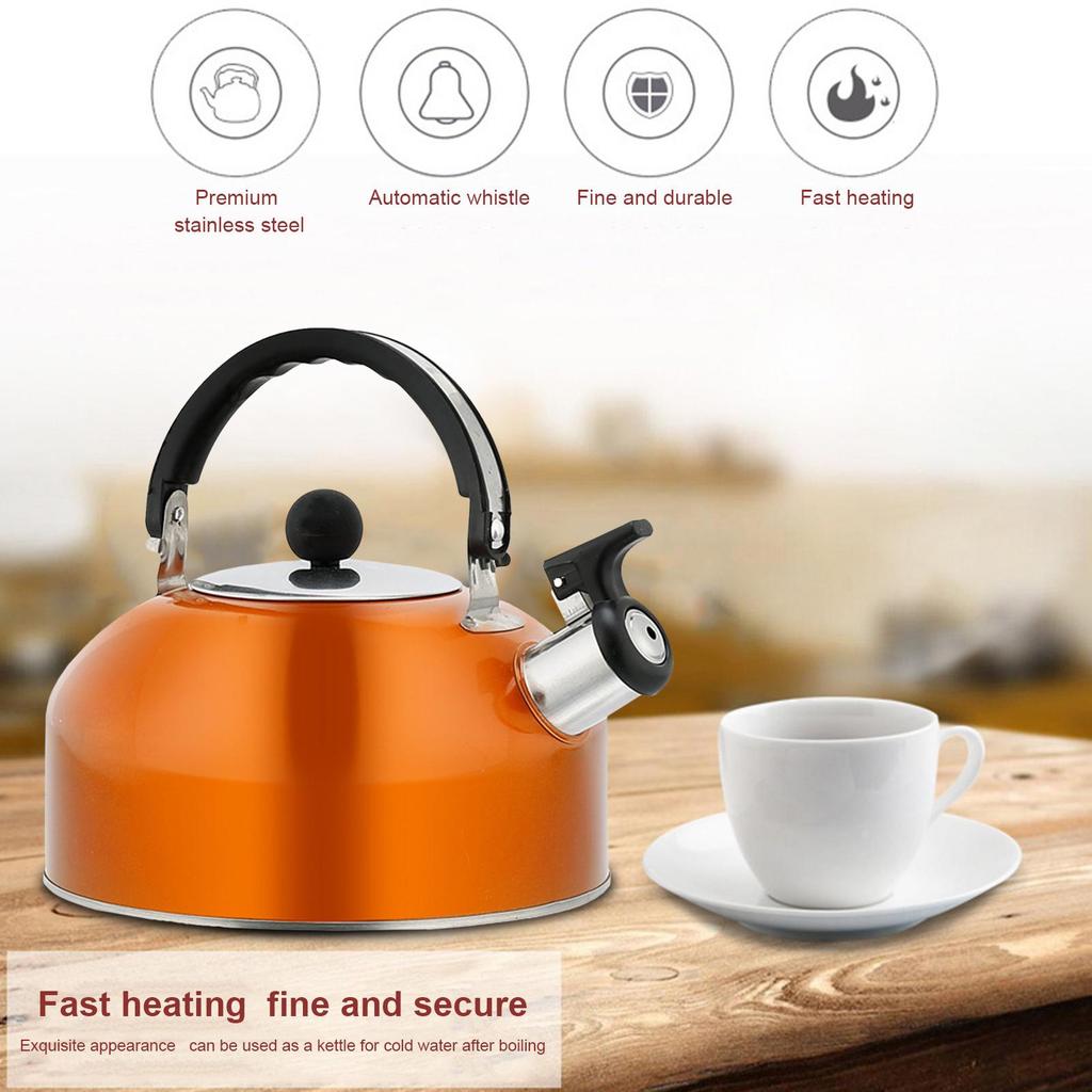 Чайник со свистком из нержавеющей стали для плиты с эргономичной ручкой Cool Grip