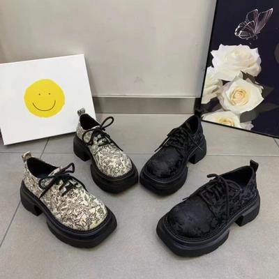 Туфли-оксфорды на платформе, весна, новая мода, универсальные, на шнуровке спереди