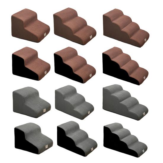 Лестница для маленьких собак, изогнутые ступеньки для собак, комнатная рампа для щенков и пожилых питомцев, моющаяся