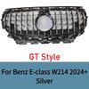 For Mercedes E-Class W214 S214 2025-2025 Front Grill Radiator Grille ABS Gloss Black Chrome Trim Bumper Mesh Panel Replacement