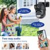 Новая IP-камера EU 12MP 6K WiFi с тремя объективами и двойным экраном, уличная PTZ-камера, 8-кратный зум, защита домашней безопасности, беспроводное Wi-Fi видеонаблюдение