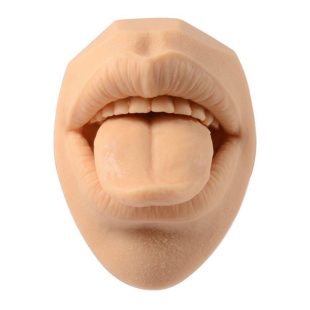 Lightweight Lips and Tongue Model Silicone Lip Stud Display Stand Girls Women