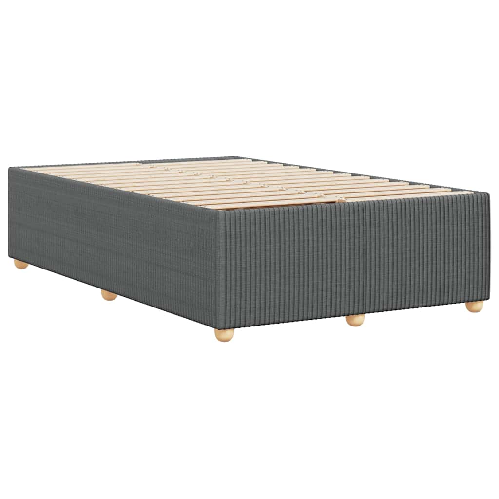 Bed Frame without Mattress Dark Grey 120 x 200 cm Fabric