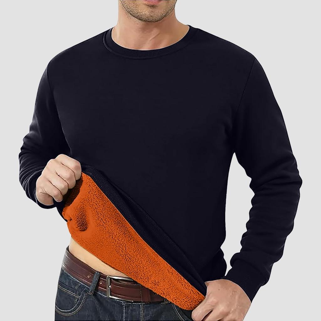 Мужские толстовки на подкладке Премиальные толстовки из флиса большой плотности Пуловеры Толстые термотолстовки