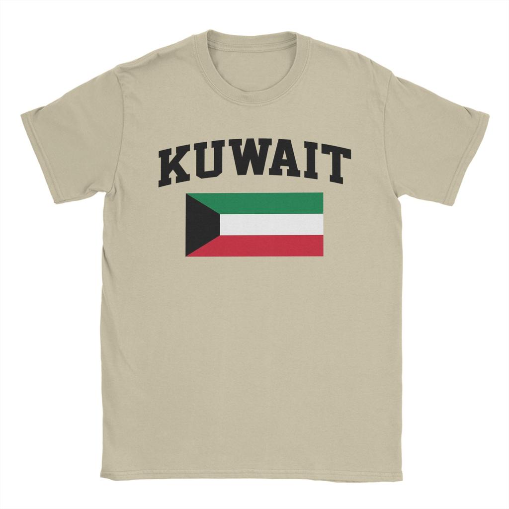 Kuwait Flag TShirt Unisex Funny Cotton Tee Shirt Round Collar Short Sleeve T Shirts Plus Size Clothes