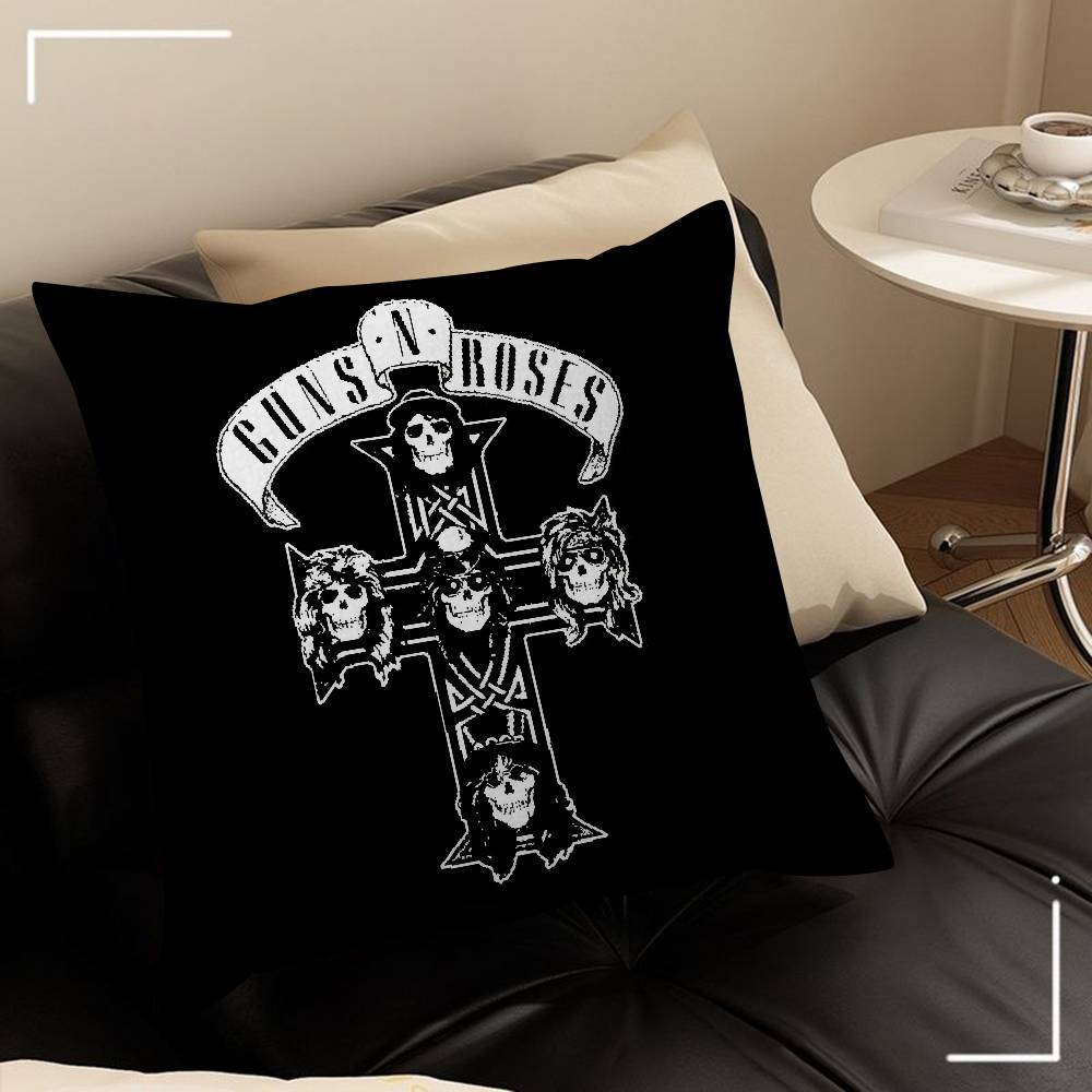 Музыкальная группа Rock G-Guns N Roses Декоративная эстетика комнаты Наволочка Домашний декор Спальня Диван-кровать Диван Подушка Чехол 45X45