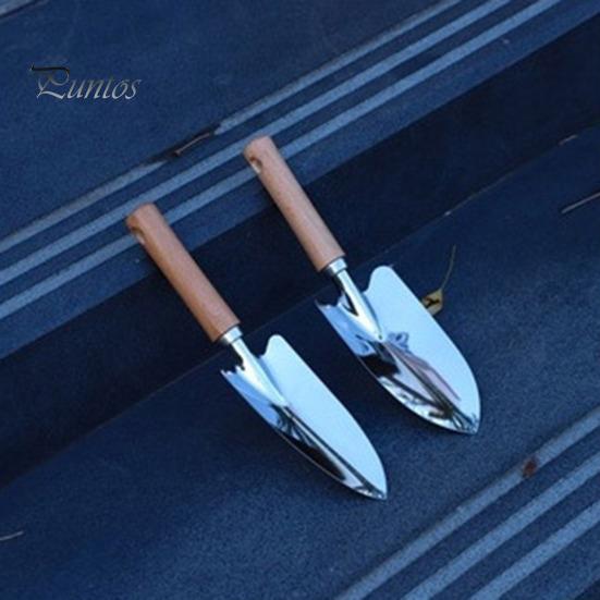 Садовая ручная лопата с деревянной ручкой Нержавеющий ручной мастерок из полированной нержавеющей стали Простой в использовании Практичный садовый инструмент для выкапывания прополки