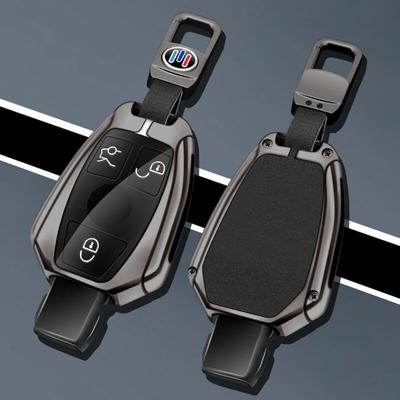 Металлический кожаный чехол для ключей автомобиля для Mercedes Benz W204 W221 W205 W176 W212 W463 ABCES Class GLA CLA GLK GLC CLS AMG