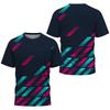 Модная футболка с градиентным полосатым принтом для мужчин Мужская одежда Летние топы Повседневные спортивные 3D футболки