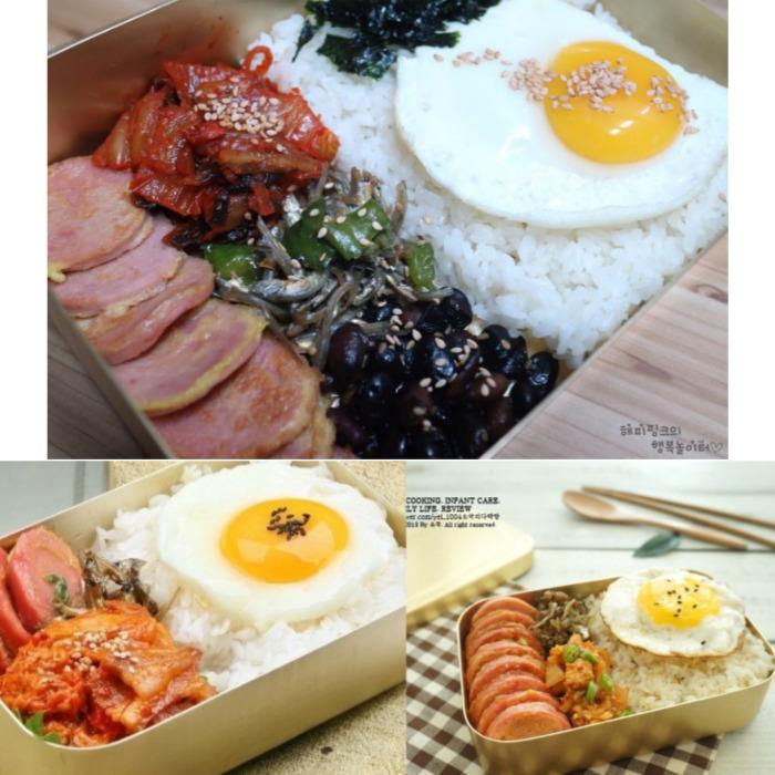 Retro Korean Yang-eun (Tin Enamel) Bento Box - Small, Medium, Large Options.