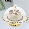 Домашний поднос для десертов Керамическая подставка для торта с купольной крышкой Высокая сервировочная тарелка для свадебной вечеринки Хранение закусок Дисплей На ножке Круглая