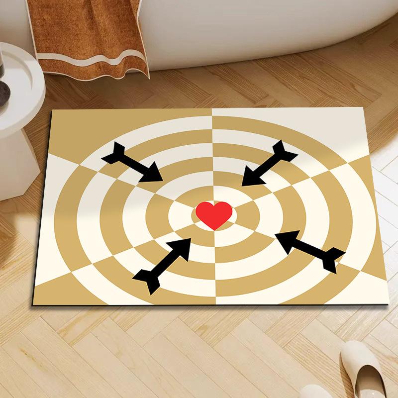 Коврик для унитаза с диатомовой крошкой, нескользящий коврик для ванной комнаты, впитывающий грязный коврик для туалета, коврик для туалетной двери