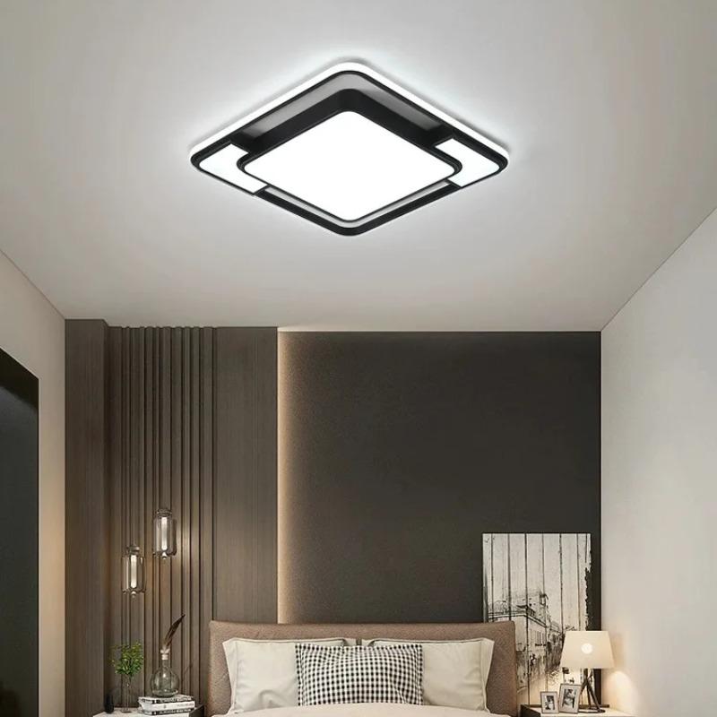 Modern Led Ceiling Lights for Living Room Ceiling Chandelier Adjustable Bedroom Decor Black Ultra Thin Room Ceiling Pendant Lamp