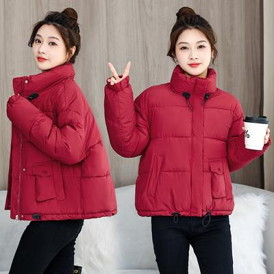 Хлопковая Зима 2025 новая куртка с воротником-стойкой свободная теплая стеганая куртка короткая хлопковая куртка женская куртка-пуховик корейская версия хлопковой одежды