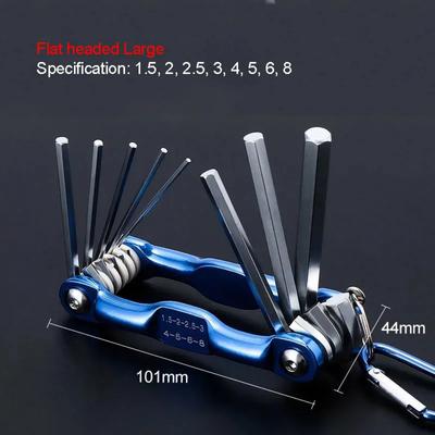 2025 Портативный складной шестигранный ключ Allen Set Metal Метрическая система Torx Шестигранный гаечный ключ Отвертка Шестигранный ключ Высококачественный ручной инструмент