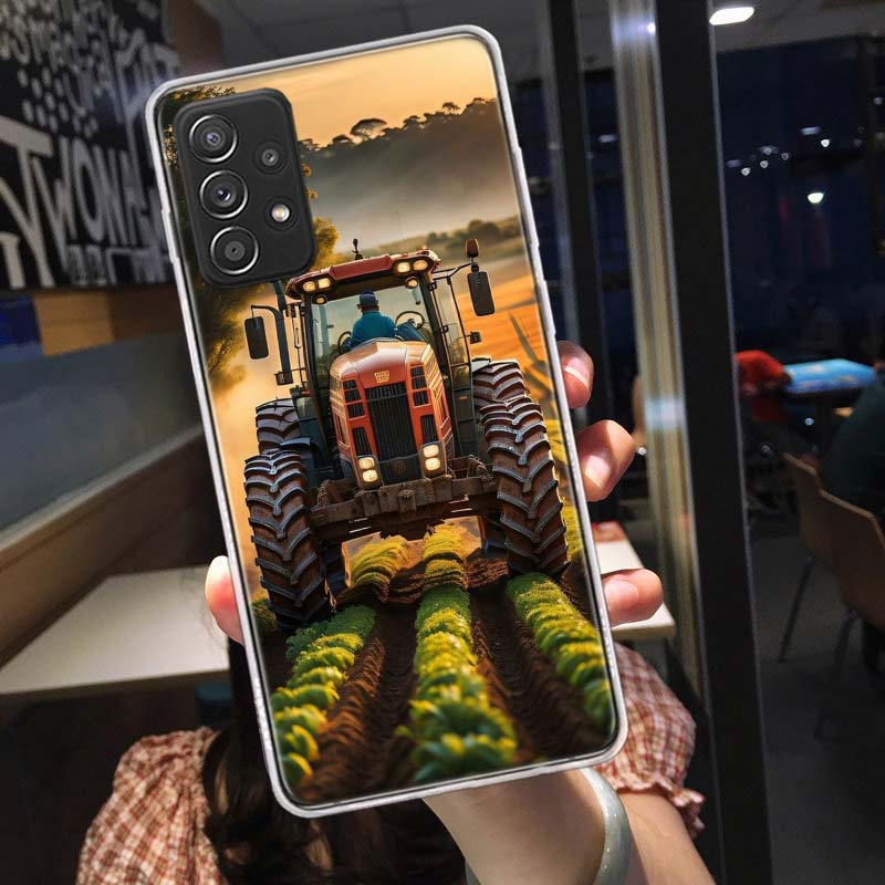 Чехол для телефона-трактора для Samsung A15 A25 A35 A55 Galaxy A12 A22 A32 A52S A72 A05S A02S A42 J6 J4 A6 A7 A8 A90 A80 J8 A9 Cov